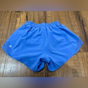 Lululemon Athletica Hotty Hot Shorts 4” Inseam Blue Size 2 Running Gym Sporty